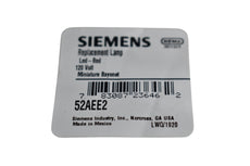 NEW Siemens 52AEE2 Lamp, LED, 120V, Red, Fits Series 51 and 52