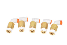 Pack of 5 NEW Extended Male Elbow: Brass, Push-to-Connect x MNPT, For 1/4 in Tube OD, 1/4 in Pipe Size 36X212