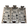 Pack of 3 NEW Siemens 3NA3824 Fuse, Semiconductor, 80A, Centered Tag