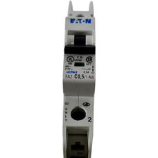 NEW Eaton - Cutler Hammer FAZ-C0.5/1-NA-SP Miniature Circuit Breakers, T/M, UL489, Toggle, C Curve, 1P, 0.5A