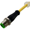NEW Murrelektronik 7000-40021-0240300 connection cable, M12 axial male to M12 axial female, 4-pole, PUR/PVC jacket, yellow, 9.8ft/3m cable length