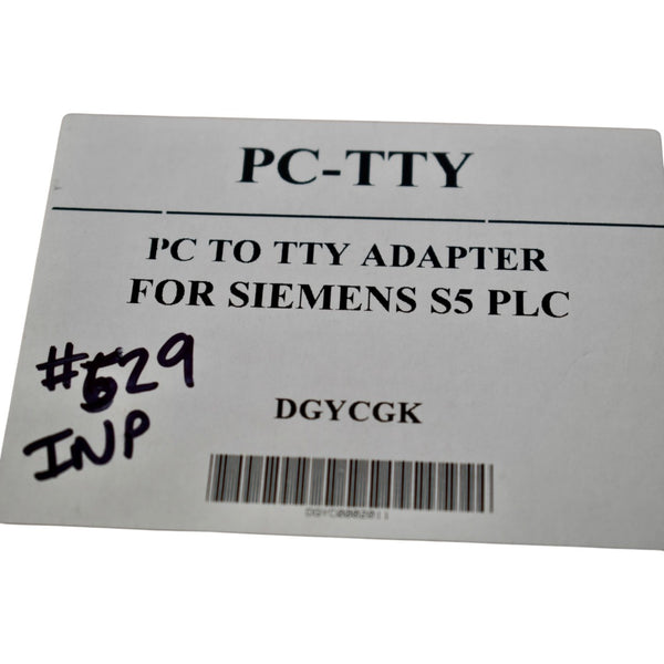 NEW PC-TTY Programming Cable for Siemens S5 PLC – VB Industrial Supply