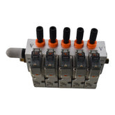 SMC SYJ514M-5MZ-01T Solenoid Valves 24VDC x 5 with Manifold Base