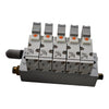 SMC SYJ514M-5MZ-01T Solenoid Valves 24VDC x 5 with Manifold Base