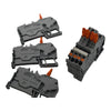 Lot of 7 Wago 2102-5201 DIN Rail Mount Terminal Block, 2 Positions, 22 AWG, 12 AWG, 2.5 mm�, Clamp, 24 A