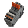 Lot of 7 Wago 2102-5201 DIN Rail Mount Terminal Block, 2 Positions, 22 AWG, 12 AWG, 2.5 mm�, Clamp, 24 A