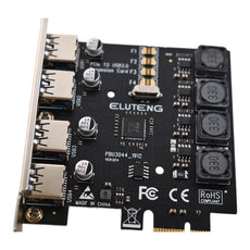 NEW Eluteng PBU3044 PCIe to USB3.0 Expansion Card PCB