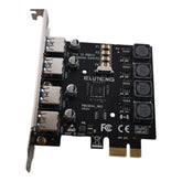 NEW Eluteng PBU3044 Ver. 004 PCIe to USB3.0 Expansion Card PCB