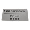 NEW MDC Precision 931843 AV-8 Body Flange O-Ring