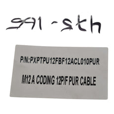 NEW Bulgin PXPTPU12FBF12ACL010PUR M12 A Coding 12P/F PUR Cable