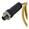 Murrelektronik 7000-12221-0240200 connection cable, M12 axial female to pigtail, 4-pole, PUR/PVC jacket, yellow, 6.5ft/2m