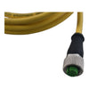 Murrelektronik 7000-12221-0240200 connection cable, M12 axial female to pigtail, 4-pole, PUR/PVC jacket, yellow, 6.5ft/2m