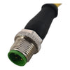Murrelektronik 7000-40021-0240300 connection cable, M12 axial male to M12 axial female, 4-pole, PUR/PVC jacket, yellow, 9.8ft/3m