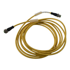 Murrelektronik 7000-40021-0240300 connection cable, M12 axial male to M12 axial female, 4-pole, PUR/PVC jacket, yellow, 9.8ft/3m