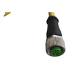 Murrelektronik 7000-40021-0240300 connection cable, M12 axial male to M12 axial female, 4-pole, PUR/PVC jacket, yellow, 9.8ft/3m