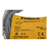NEW Turck WK 4.5T-2 U2476-6 Cordset, Right-Angle M12 Female to Cut-end, Gray, 5 cond, 2 meters, PVC