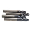 Lot of 4 MP Tool .290'' Carbide Ball Nose End Mill 4FL 2-1/2'' OAL