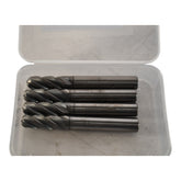 Lot of 4 NEW MP Tool 3/8'' Ball Nose End Mill Carbide 4FL 3'' OAL