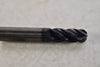 GARR 28761 VRX Ball End Center Cutting Roughing/Finishing End Mill, 1/2 in Dia Cutter, 1-1/4 in Length of Cut, 4 Flutes