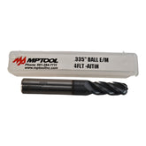 NEW MP Tool .335'' Carbide Ball End Mill 4FL AITIN 2-1/2'' OAL