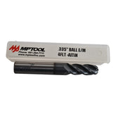 NEW MP Tool .335'' Carbide Ball End Mill 4FL AITIN 2-1/2'' OAL