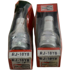 Lot of 2 Champion RJ-18Y8 Spark Plugs