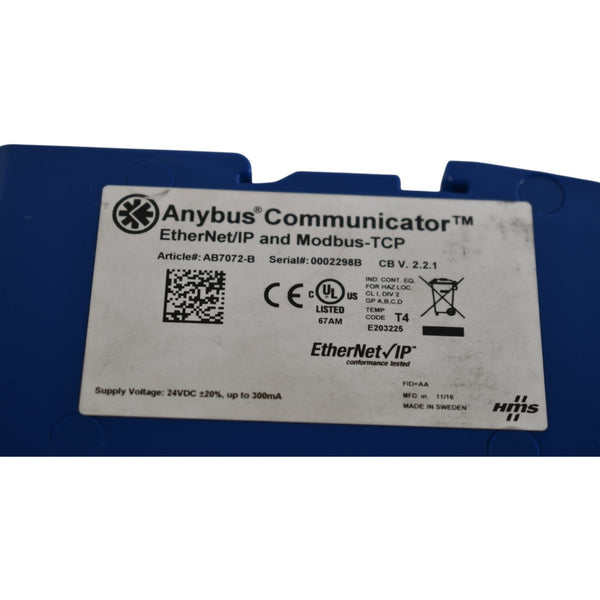Hms Da70 Module HMS Networks AB7072-B Interface Modules Serial-EIP/ModbusTCP (2 port ...