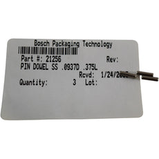 Pack of 3 NEW Bosch 21256 Dowel Pin SS .0937'' D x .375'' L