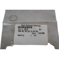 NEW BOSCH 20115 Retaining Ring SPI EXT SS. .750''