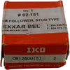 Pack of 2 NEW IKO CR12BUU Flat Cam Follower - 0.7500 in Roller Dia, 0.5000 in Roller Width, 0.1875 in Stud Dia