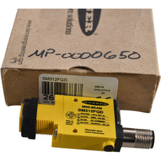 NEW Banner Engineering SM312FQD Photoelectric Sensor, Fiber Optic Sensing, NPN/PNP