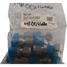 Pack of 12 NEW Swagelok SS-500-1-4 Stainless Steel Swagelok Tube Fitting, Male Connector, 5/16 in. Tube OD x 1/4 in. Male NPT