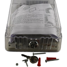 NEW 3TZ57 Universal Thermostat Guard: Snap-On, Clear, Ring Base/Solid Base, Single Wall
