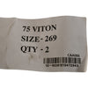 Pack of 2 NEW CAA086 Viton O-Ring Size 269 75 Viton