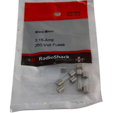 NEW RadioShack Slow Blow 3.15 Amp 250V Fuses 270-1065