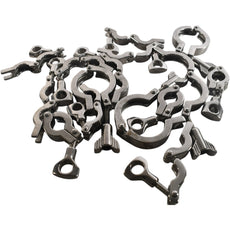 Lot of Sanitary Stainless Steel Clamp Fittings