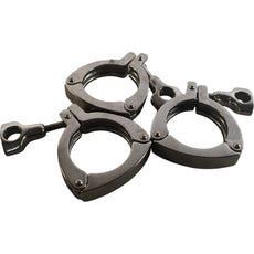 Lot of 3 2-1/2'' Stainless Steel Sanitary Clamp
