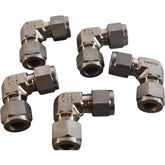 Lot of 5 NEW Swagelok 316-VD3 90 Deg Fittings 0.375'' 3/8''