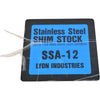 Pack of 3 NEW Lyon SSA-12 Stainless Steel Shim Stock 6'' x 12''