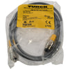 NEW Turck RKV 4.4T-1-RSV 4.4T U2388 Cordset, M12 Female Straight to M12 Male Str, 4 Wire, 1m