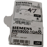 Lot of 22 NEW Siemens 8WH9000-1QA00 Cover for two-tier terminals with screw terminal, terminal size 2.5-4.0 mm�, width 2.2 mm, gray