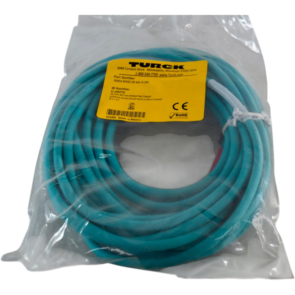 Turck Rk 9 Pin Cable NEW TURCK RJ45S RJ45S CR 441-9.1M Double-Ended Cable – VB Industrial Supply