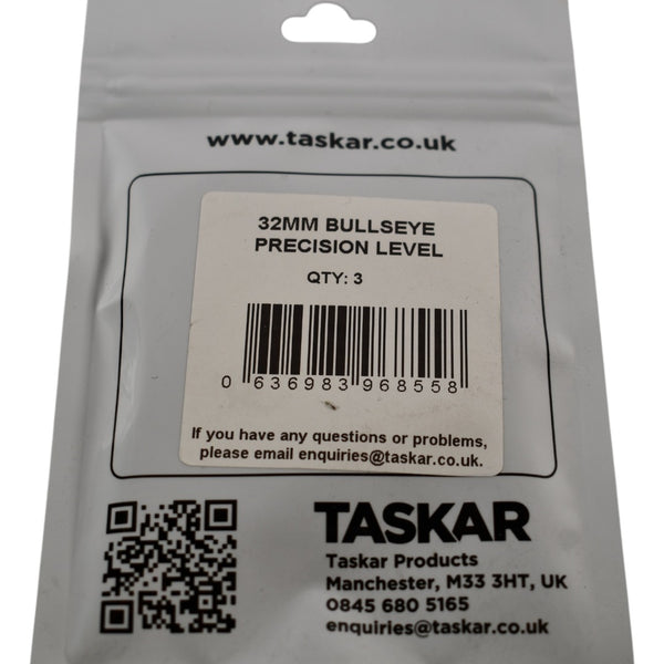 NEW Taskar 32mm Round Bullseye Precision Spirit Level Bubble (3 Pack ...