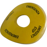 Pack of 10 NEW SIEMENS 3SU1900-0BC31-0NB0 Round Yellow Emergency Stop Labels