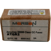 NEW Mersen ATQR2 600V 2A Cc Time Delay Fuse, 10-Pack