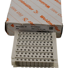 Pack of 10 NEW Weidm�ller 0473460051 DEKAFIX FW 5 MARKED 51-100 50/CD Connector Label