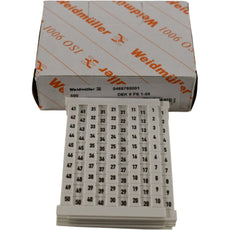 Pack of 10 NEW Weidm�ller 0468760001 DEKAFIX FS 6 MARKED 1-50 50/CD Connector Label