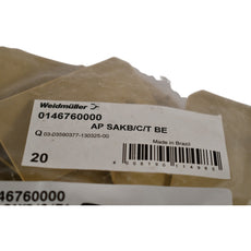 Pack of 20 NEW Weidm�ller 0146760000 Connector End Plate, Rail Type For SAK Series