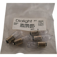 Pack of 5 NEW Dialight 586-2406-205F Based LED Lamps White, x0.333 y0.365 412mcd, 7.5mA