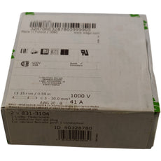 Pack of 2 NEW Wago 831-3104 4 Position Terminal Block Plug, Female Sockets